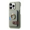 Y2 For a Certain Brand 16 Pro Case with Ring Holder Kickstand and Card Slot Leather Back Cover