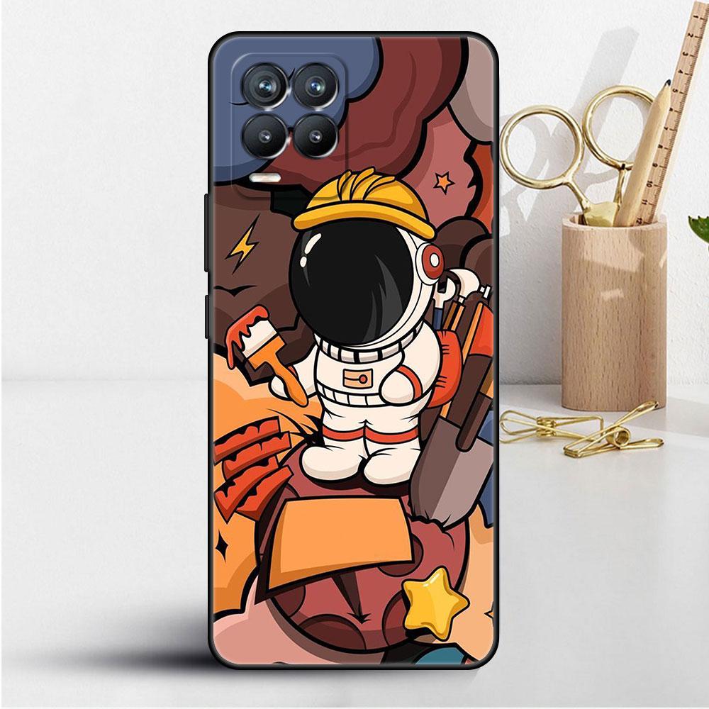 Hülle für Realme 8 C21y GT Neo 2 3 8i C21 7 C11 6 C12 C35 C3 GT 9 Pro C12 Master Funda Handyhülle Astronaut Universum