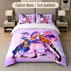 Kpop Demon Hunters Design Bedding Set Custom Text 1 Duvet Cover & 2 Pillow Cases