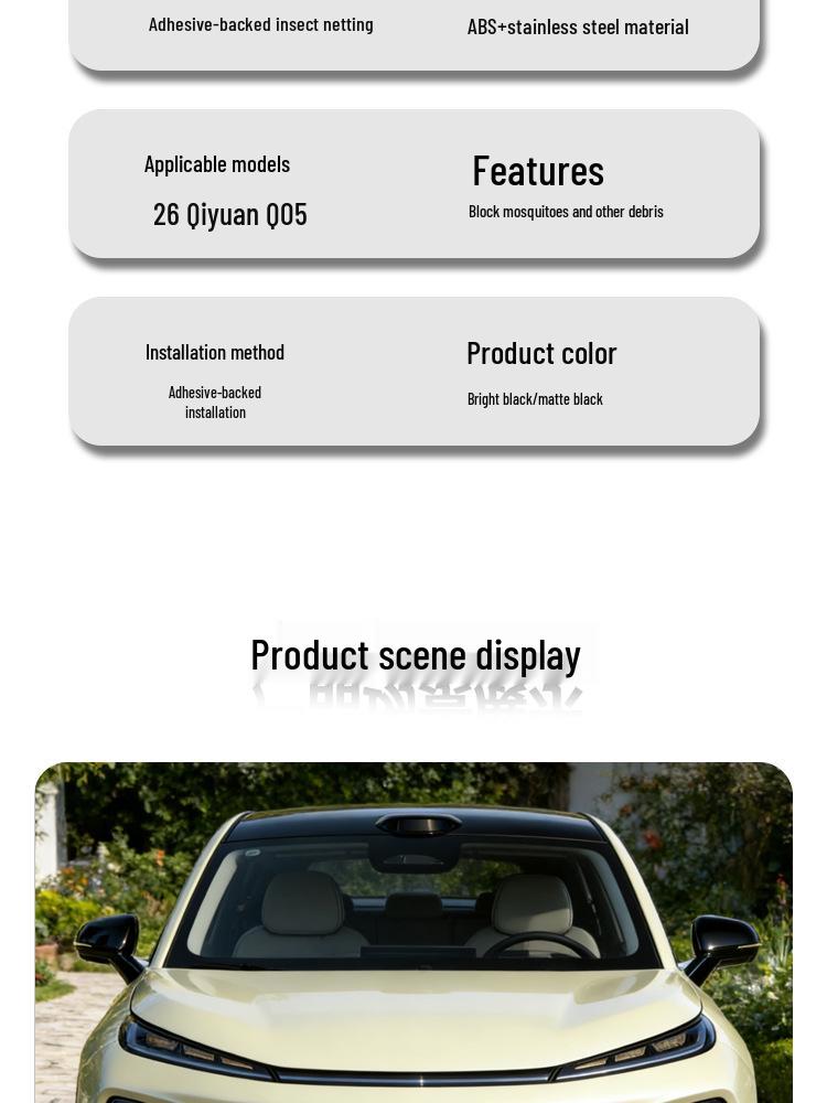 Insect-Proof Net Front Grille Protector for Changan Qiyuan Q05