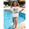 European Sizes Girls' Christian Lemonade T-Shirt | Short Sleeve, Crew Neck, Casual Summer Knit Top with Cartoon Pattern
