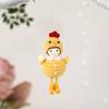 Photo Props Cute Easter Chick Pendant Soft Animal Easter Eggs Hanging Ornaments Funny Round-bellied Girl Pendant Easter Party