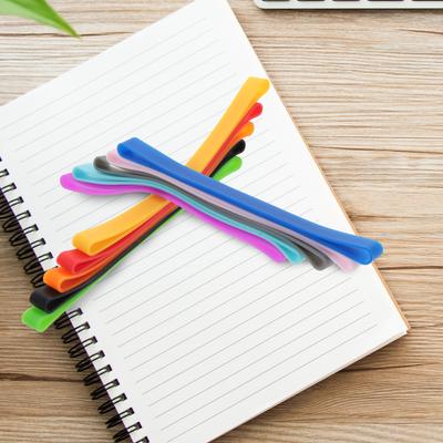Elastic Silicone Bands Colored Straps Book Binding Bands Bento Box Silicone Bands for Notebooks Binding Books Fixing