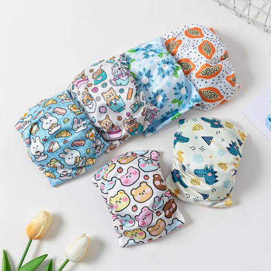 Dog Diaper Wraps Absorbent Waterproof Comfortable Printed Pattern Fastener Tape Breathable Pet Physiological Pants