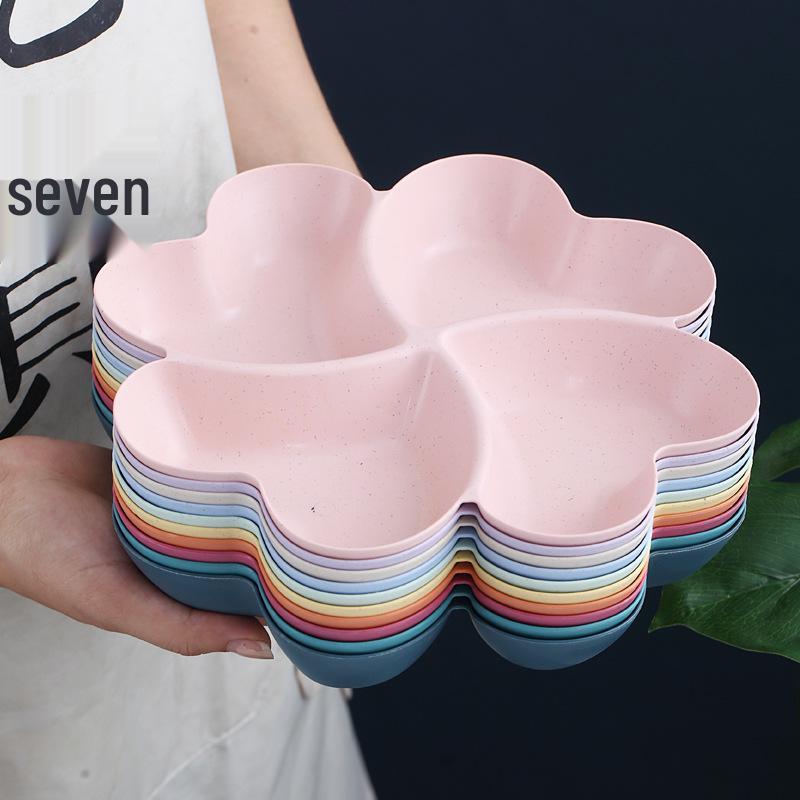 Flerfacks plasttallrik för frukt och snacks för hemmabruk eller kommersiellt bruk