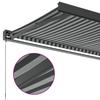 Retractable Awning Anthracite & White 3.5 X 2.5 M Fabric & Aluminum