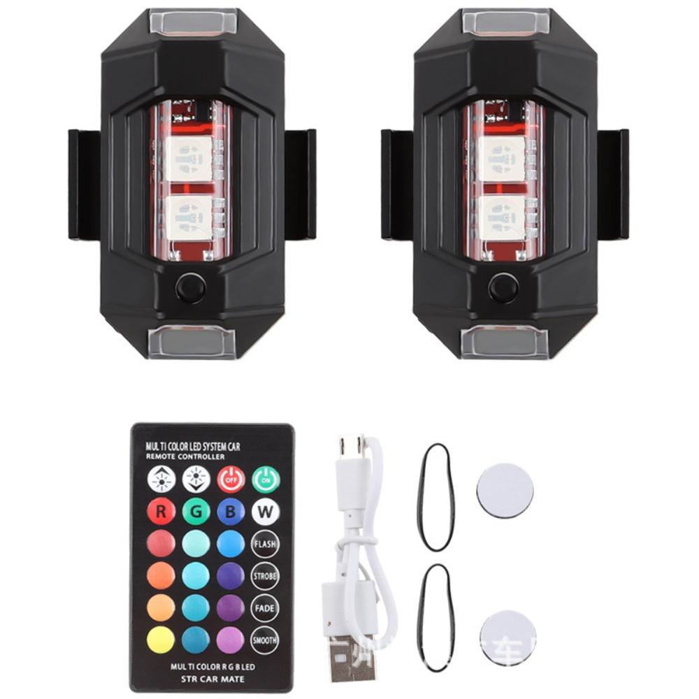 7 Color Motorcycle Warning Light RGB Motorcycle Signal Light LED Strobe Light  Night Flying