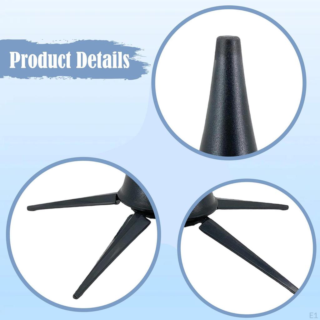 Clarinet Stand Folding Lightweight Space Saving 5 Leg Stable Sturdy Base Black Quick Setup