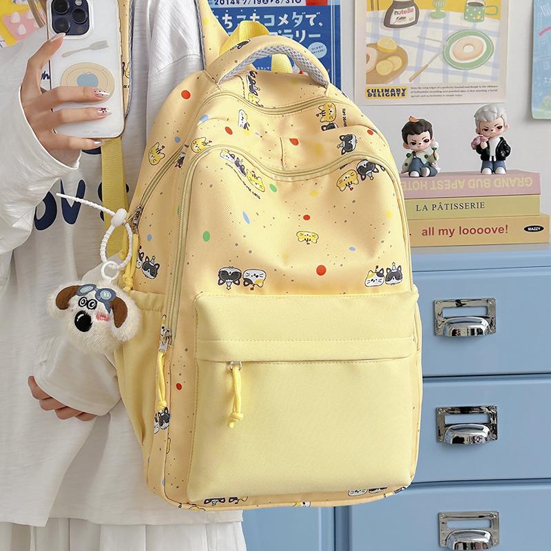 Schoolbag Japanese cute college style schoolbag for junior high school students new cartoon large-capacity class backpack versatile backpack