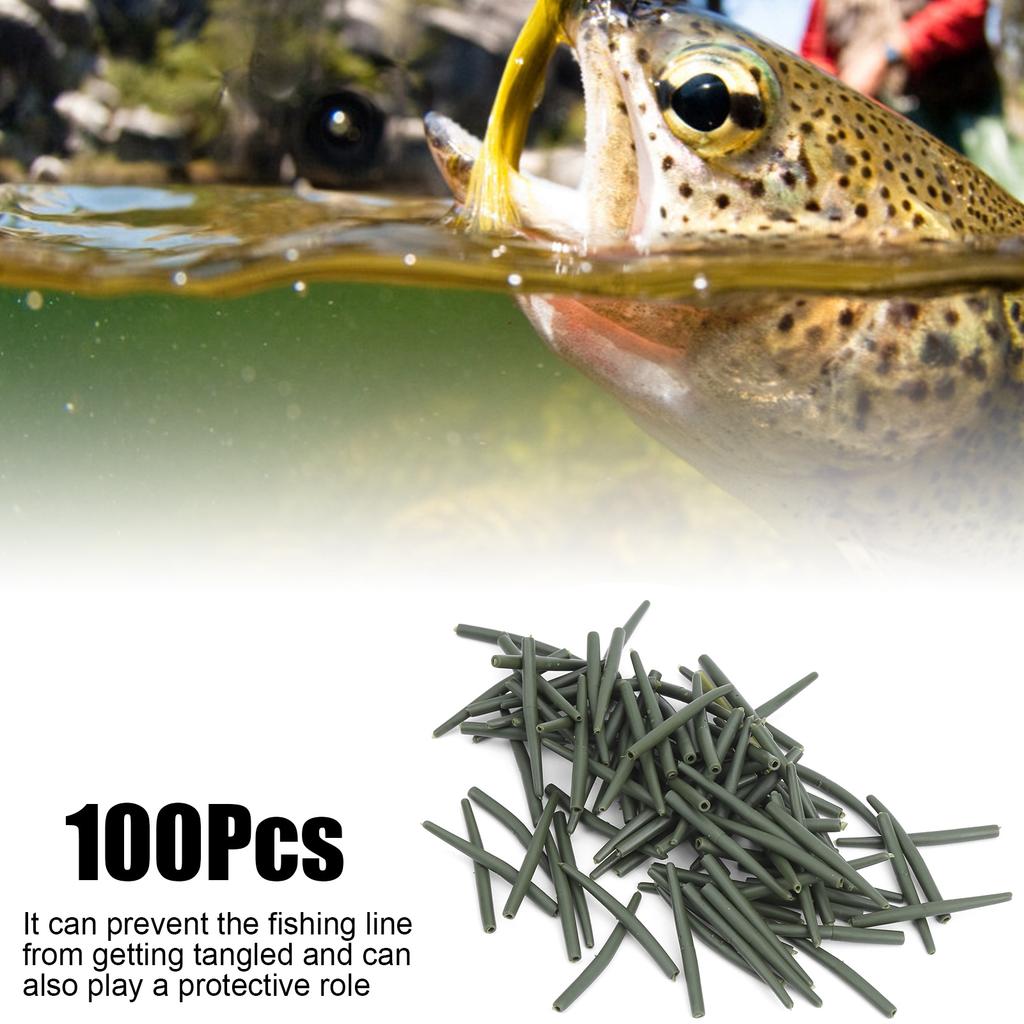 100 Stück Set 36MM Karpfenangeln Rig Anti-Tangle Sleeves Terminal Connect Gummischlauch