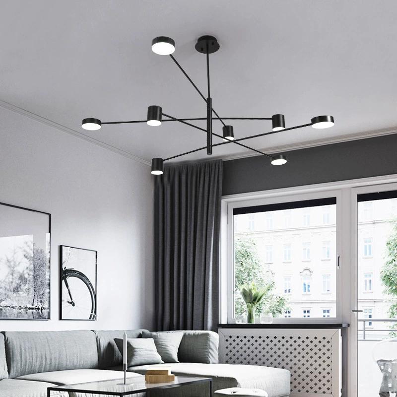 New Modern LED Chandelier Lights Bedroom Living Dining Room Gold Black Indoor Fixture Lighting Lamps Apply To AC90-260V