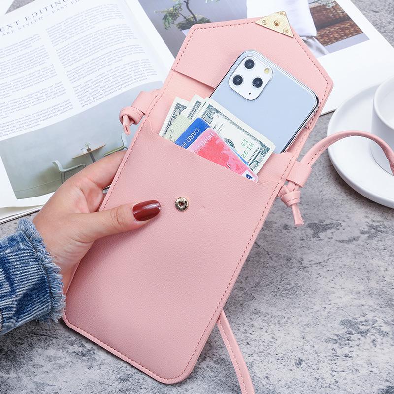 Women's Trendy PU Leather Phone Wallet & Retro Crossbody Coin Purse