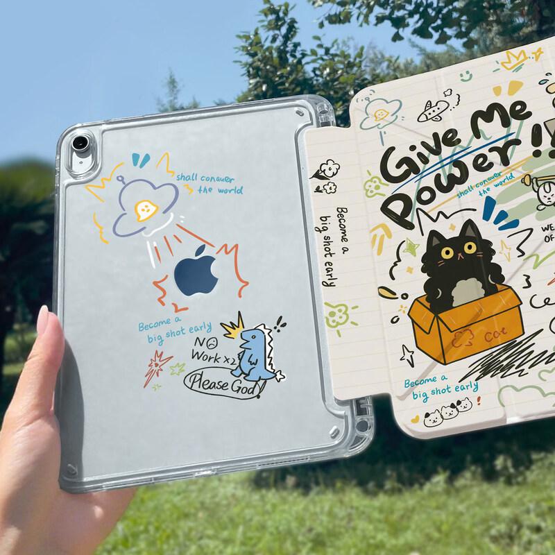 Cute Black Cat Protective Case for Apple iPad iPad Air 8/7/6/5 11-inch