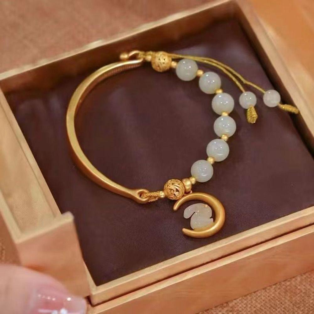 

Простой кулон-кролик Нишевый дизайн Женский браслет Модная бижутерия Браслет в китайском стиле Веревка на руку B