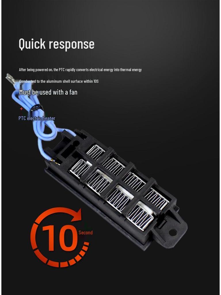 Keramický topný článek PTC: Vodivý typ, Konstantní teplota, Vzduchové elektrické topení, Přizpůsobitelné, Model 54B2.