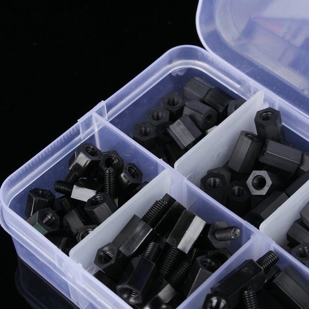 300pcs Box M3 Nylon Spacers Screw Nut Assortment Kit Hex Standoff Nut Repair Tools C Type