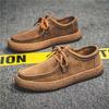 Retro Casual Men Shoes Luxury Suede Leather Loafers Men Sneakers Comfor Soft Sole Driving Shoes Men Walking Shoes Tenis Hombres