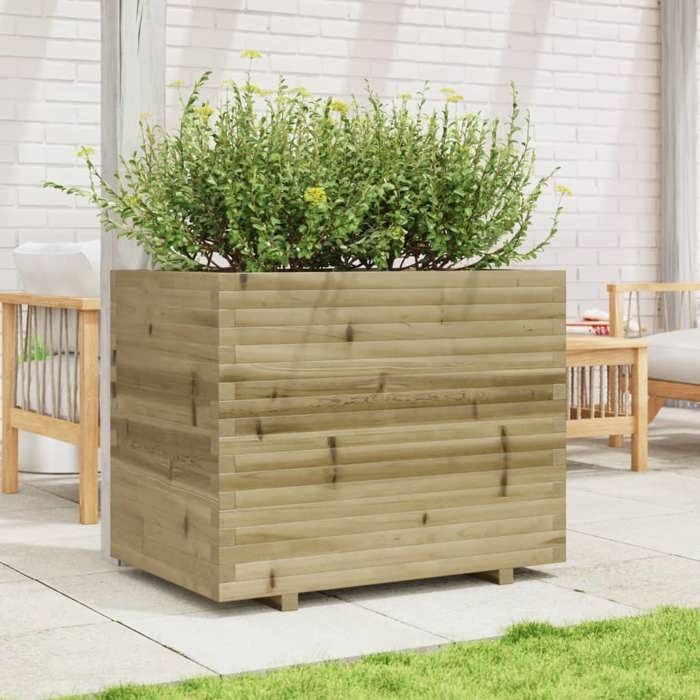 VidaXL Planter 90x60x72.5 Cm Impregnated Pine Wood, Outdoor Planter, Flower Box, Tomato Planter, Planter of 3282608