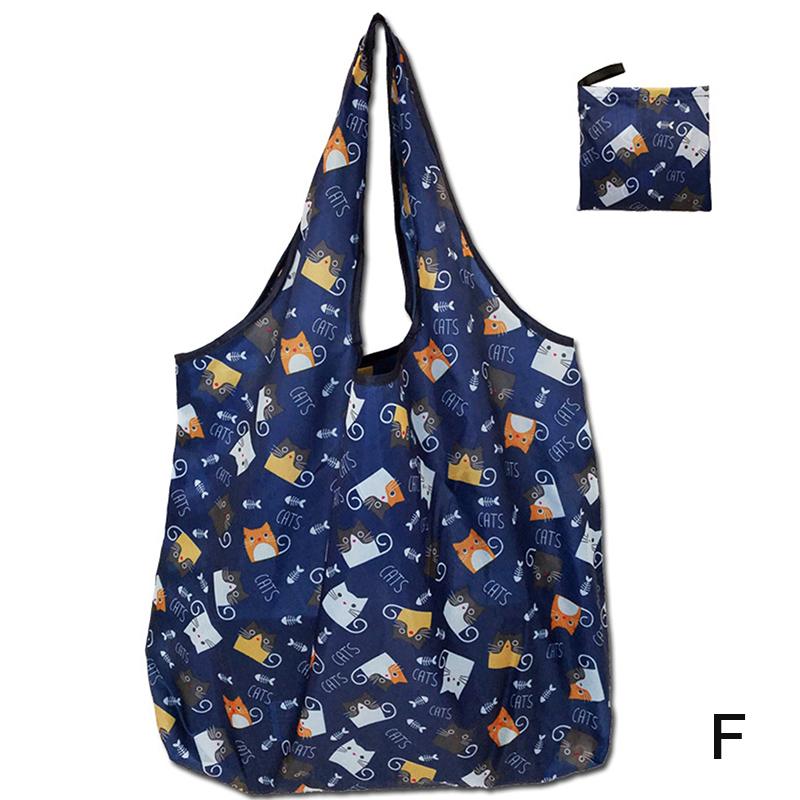 1Pc Foldable Shopping Bag Reusable Travel Grocery Bag Eco-Friendly Tote Bag