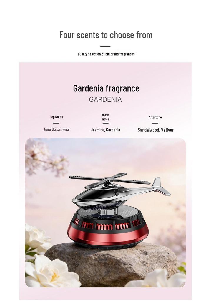 Solar-Powered Rotating Helicopter Aroma Diffuser - Long-Lasting Fragrance Ornament