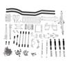 RC Chassis Frame Set Aluminum Alloy RC Metal Chassis Frame with Integrated Axle Shock Absorbers for SCX10 2 Wheel Drive