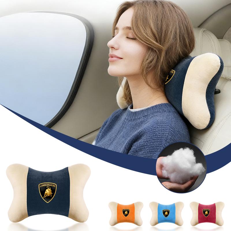 New 2pcs Soft Headrest Cushion for Seat Relaxation & Fatigue Relief For Lamborghini Urus Huracan Aventador Premium Keyring AA11
