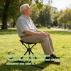 Portable Outdoor Folding Stool Oxford Cloth Aluminum Alloy Telescoping Folding Stool for Camping Queuing Fishing