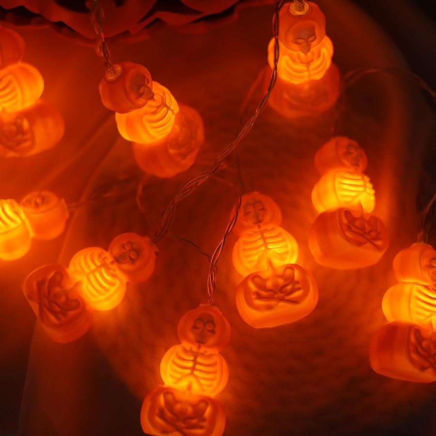 Cross Border Amazon Halloween Light String Scene Layout LED Skull Light String Outdoor Festival Decoration LED Lights