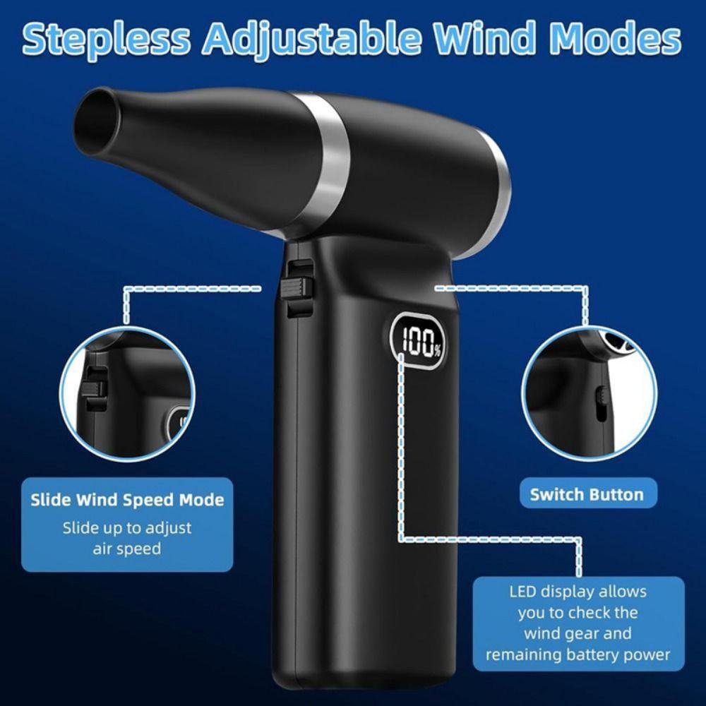110000 RPM Portable Handheld Fan 100 Wind Speeds Powerful Dust Blower Mini Turbo Violent Fan  Home