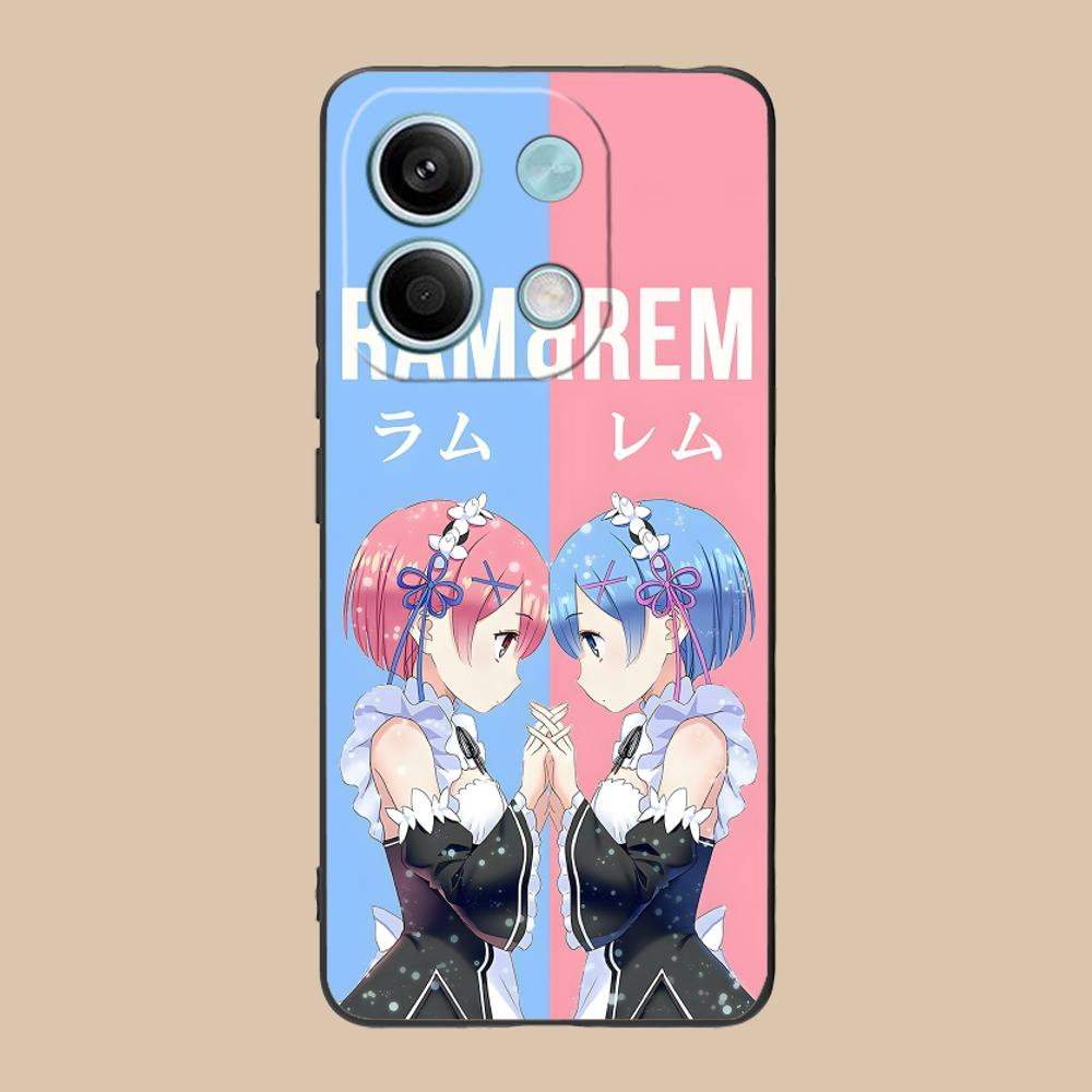 ReZero Rem Ram Matte TPU Mobile Phone Case for Xiaomi 15 14 13 12 Mi 11 T Ultra Lite Pro S X 5G Colorful Printing Cover