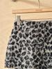 Minigonna da Donna Taglie Forti a Vita Alta con Stampa Leopardo e Linea ad A in Lana d'Agnello - Snellente e Sexy per Autunno/Inverno
