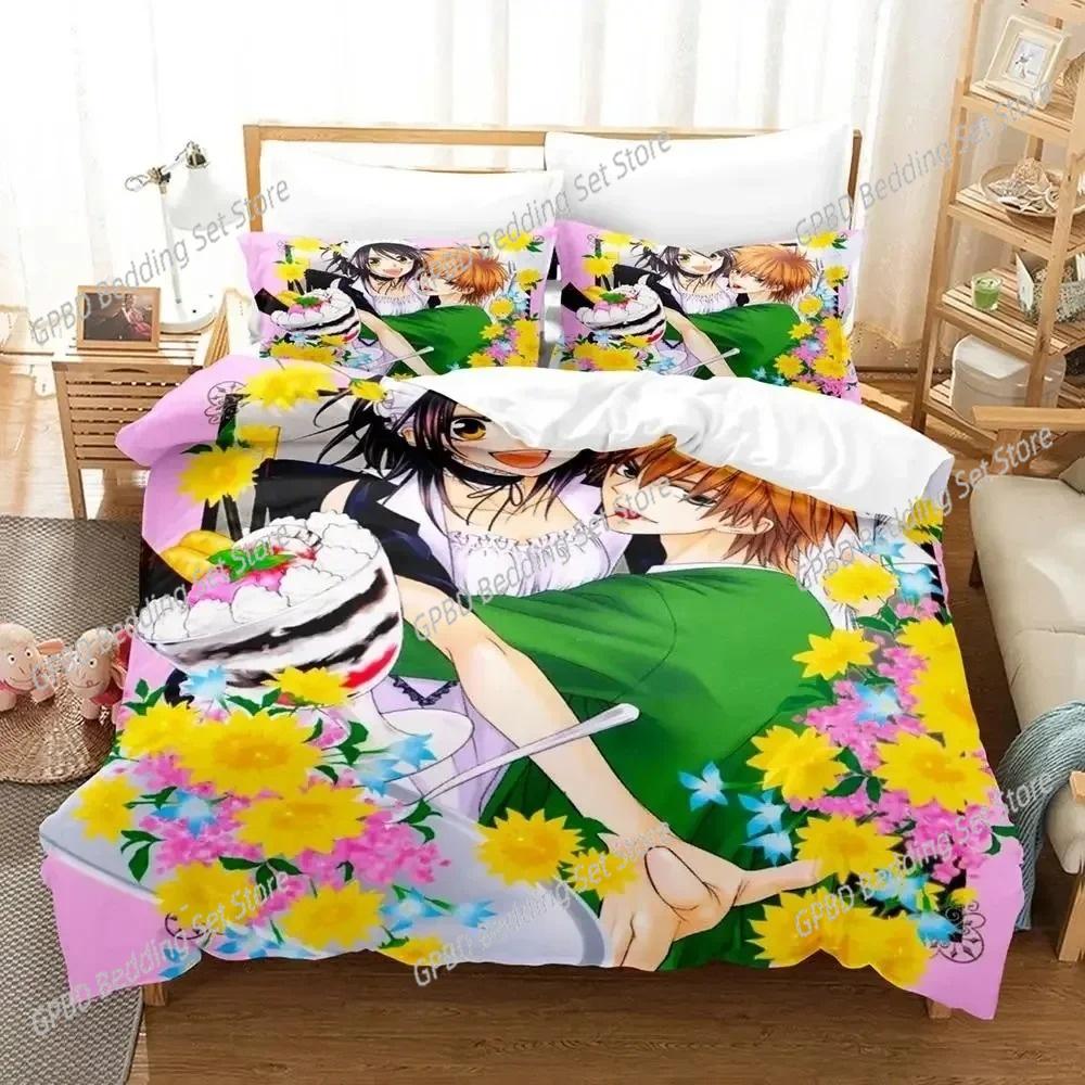 Comforter Anime Kaichou Wa Maid-Sama Usui Takumi Misaki Bedding Set 3D Printed Suitable For Bedroom Kids