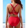 Charmleaks Women High Waisted Bikini Sets Two Piece Swimsuit Ruched Sexy Bandeau Bathing Suit