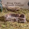 Simulated Rock Reptile Food Bowl Multiple Size Anti-slip Base Tortoise Water Bowl Habitat Decor Pet Reptile Feeder Pet Supplies