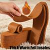 New Extra Thick Warm Wool Felt Insoles Unisex Cold Protection Moisture Wicking Odor Control for Sports Casual Shoes