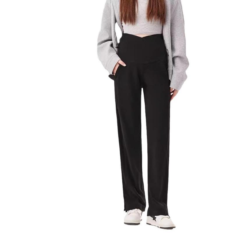 Maternity pants casual pants wear autumn and winter new Pupu maternity pants belly support pants thin and drape maternity wide-leg pants