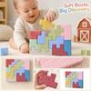 Soft Silicone Stacking for Babies - Chewable Farm Animal Puzzle Toys for Early Learning and Development