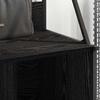 Clothing Rack with Shelf Black Oak Effect 100 X 41 X 184 Cm