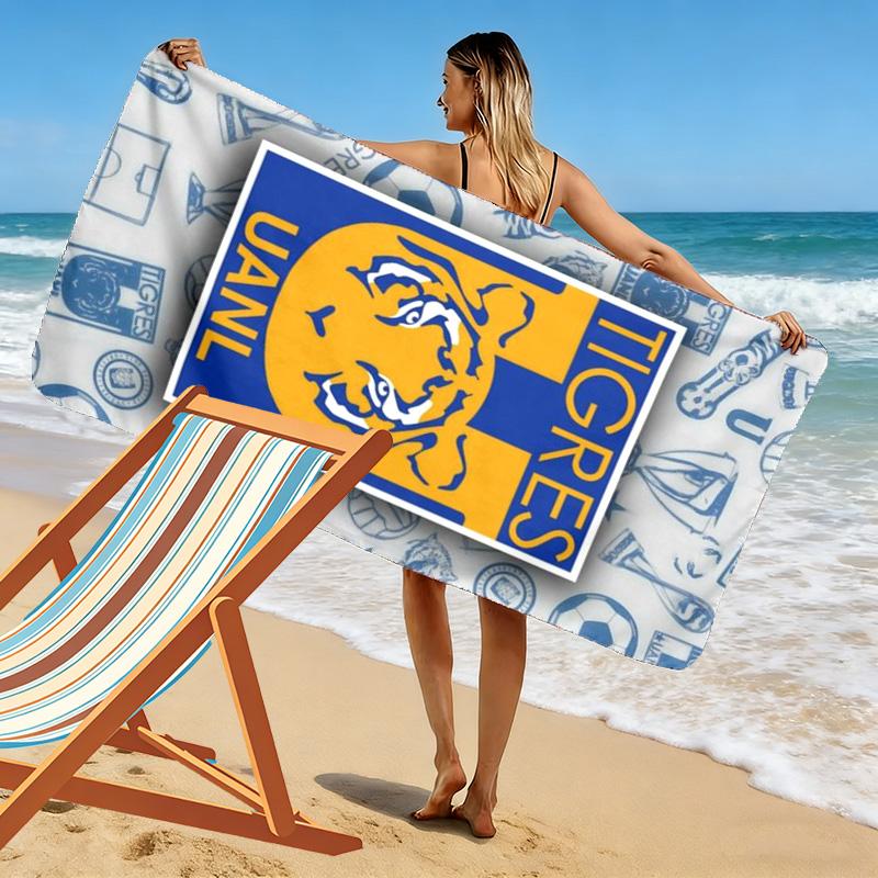 Tigres UANL Print Beach Towel, Large Soft Quick Dry Towel for Beach Camping Swimming