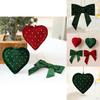 Christmas Tree Hanging Decorations With Heart And Bow Design For Holiday Decor