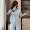 Temperament Small Fragrant Style Suit Short-sleeved Suit Women's Summer Fashion Wear Jacket Shorts Two Pieces