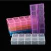 Versatile 10 Grids Plastic Storage Box for Makeup Pills and Small Parts