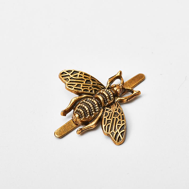 

Металлический замок для сумки в форме пчелы для женских аксессуаров античная золотой