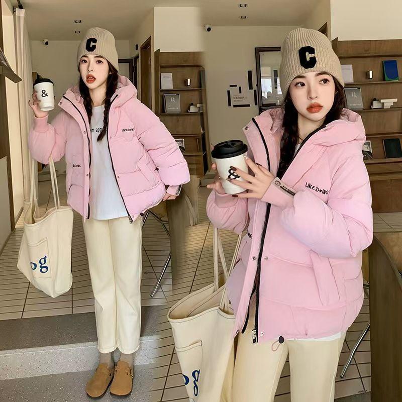 Women's Coat Winter Loose Warm Parker Coat Thickened Long Knee Jacket Waisted Warm Coat