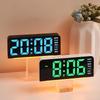 Digital Alarm Clock with Mood Light TEMP Date Week 2 Alarms Snooze Table Clock 4 Levels Brightness 12/24H Electronic LED Clock