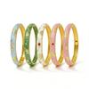 Vintage Colorful Enamel Floral Bangle Gold Plated Chinese Style Open Cuff Bracelet Elegant Handmade Flower Bangle Women