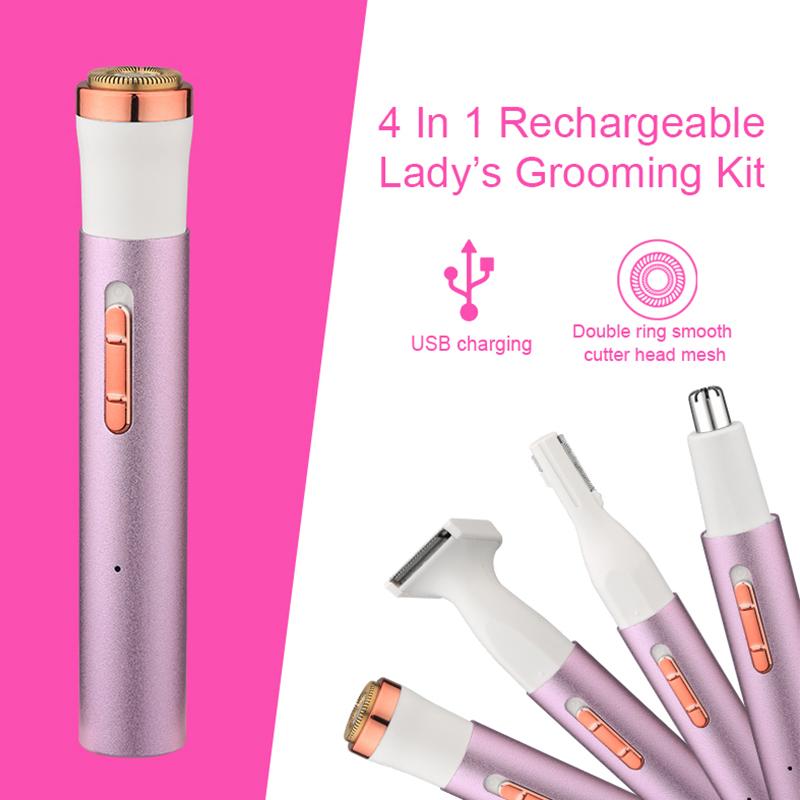 Rechargeable Portable Multifunction Painless Epilator for Face and Body Hair Removal Device Women Handheld Washable Hair Removal