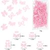 Coquette Girly First Birthday Party Decorations - Pink Bow Confetti, Baby Shower Decor, She's Tying The Knot, 1st Birthday Cake Smash
