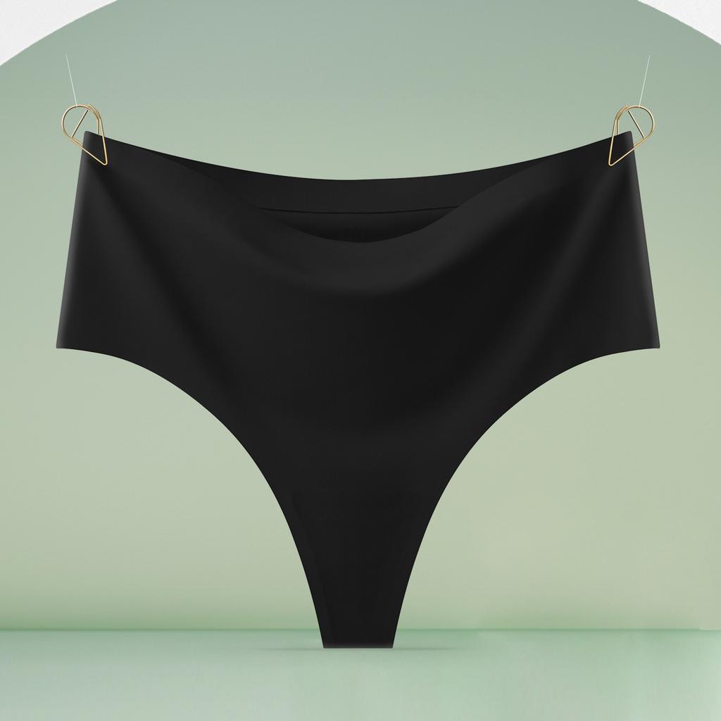 Lady Summer One-piece Silk-Free Breathable High-Waisted Abs-Controlling Yoga Thong Underwear