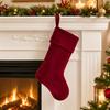 European Style Velvet Christmas Stocking 20 Inch Holiday Decor
